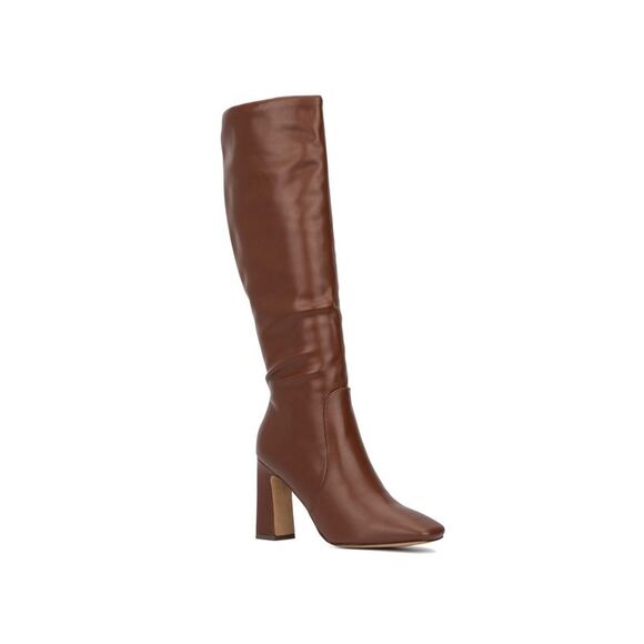 GABRIELLE UNION Shoes - GABRIELLE UNION Womens Brown Comfort Ora Pointed Toe Stacked Heel Boots 8.5